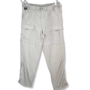 Vintage L.L. Bean Tan Convertible Cargo Hiking Pants Men's Size 36x32